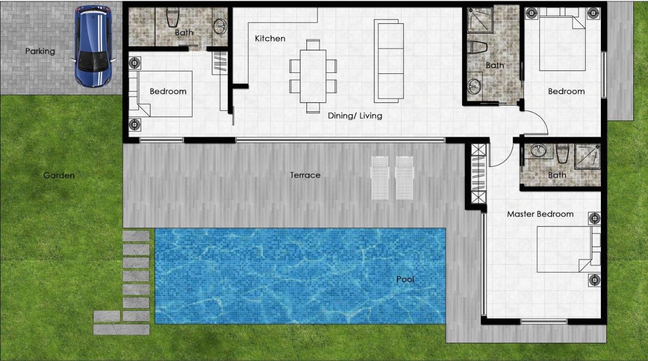 Stylish Pool Villa - 10 Mins Walk To The Beach Ko Lanta Dış mekan fotoğraf